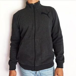 🛑SOLD🛑Puma Charcoal Gray full zip sweater/fleece